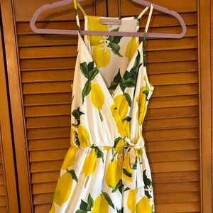 Hi-lo lemon dress